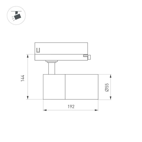 Arlight 048328 Светильник LGD-ARTEMIS-TRACK-4TR-R55-12W Day4000 (BK, 8-80 deg, 230V) (Arlight, IP20 Металл, 5 лет) 048328, изображение 7