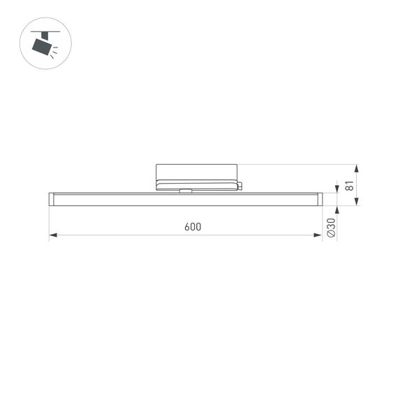 Arlight 036298(1) Светильник LGD-TUBE-TURN-4TR-L600-20W Warm3000 (BK, 180 deg, 230V) (Arlight, IP20 Металл, 3 года) 036298(1), изображение 8