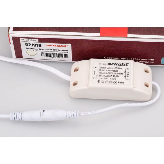 Arlight 021916 Светильник DL-192x192M-18W Day White (Arlight, IP40 Металл, 3 года) 021916, изображение 5