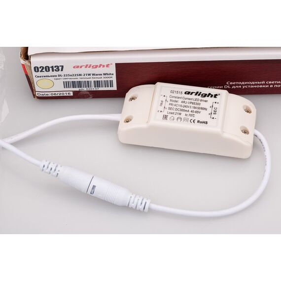 Arlight 020137 Светильник DL-225x225M-21W Warm White (Arlight, IP40 Металл, 3 года) 020137, изображение 12