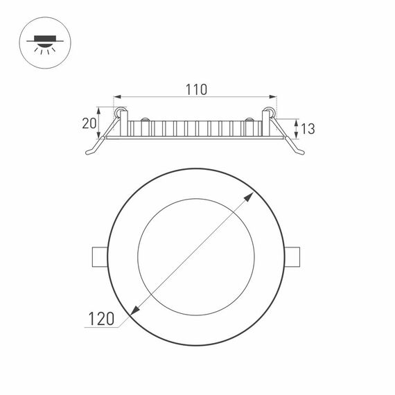 Arlight 020107 Светильник DL-120M-9W Warm White (Arlight, IP40 Металл, 3 года) 020107, изображение 11