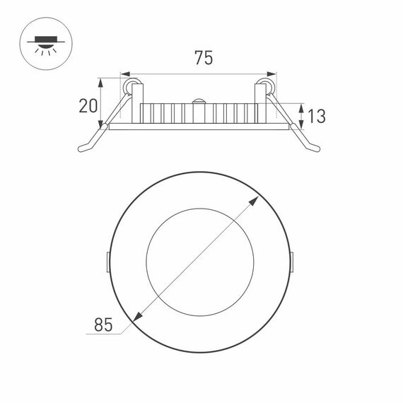 Arlight 020104 Светильник DL-85M-4W Warm White (Arlight, IP40 Металл, 3 года) 020104, изображение 12