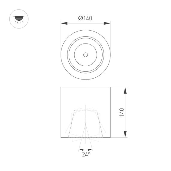 Arlight 021428 Светильник SP-FOCUS-R140-30W Day White (Arlight, IP20 Металл, 3 года) 021428, изображение 15