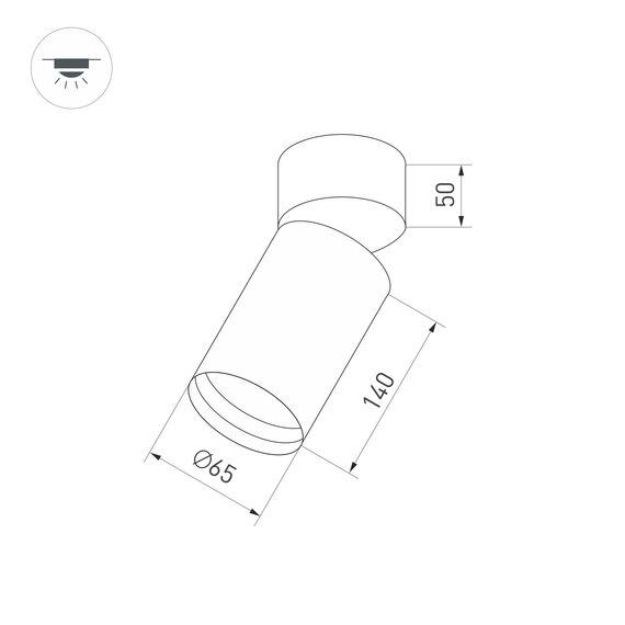 Arlight 027533 Светильник SP-POLO-SURFACE-FLAP-R65-8W Warm3000 (WH-BK, 40 deg) (Arlight, IP20 Металл, 3 года) 027533, изображение 15