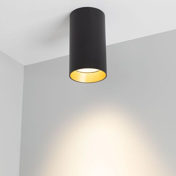 Arlight 022953 Светильник накладной SP-POLO-R85-1-15W Warm White 40deg (Black, Gold Ring) (Arlight, IP20 Металл, 3 года) 022953, изображение 3