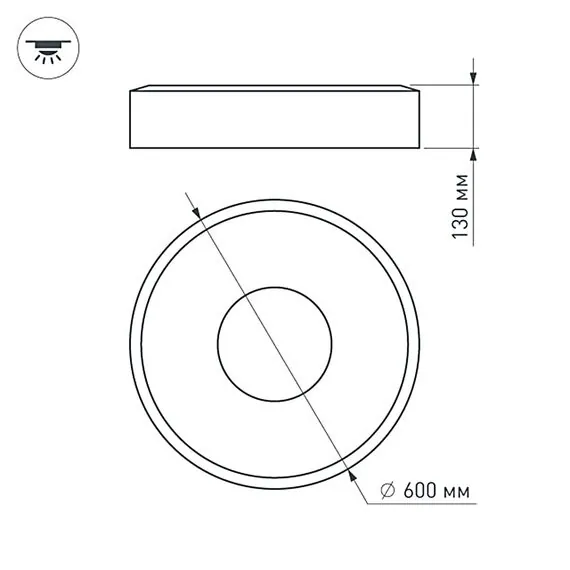 Arlight 022136(1) Светильник SP-TOR-RING-SURFACE-R600-42W Day4000 (WH, 120 deg) (Arlight, IP20 Металл, 3 года) 022136(1), изображение 10