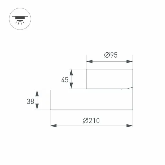 Arlight 026453 Светильник SP-RONDO-FLAP-R210-20W Day4000 (BK, 110 deg) (Arlight, IP40 Металл, 3 года) 026453, изображение 11