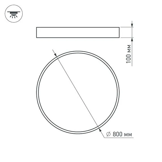 Arlight 022133(4) Светильник SP-TOR-PILL-PRISM-R800-94W Day4000 (WH, 100 deg, 230V) (Arlight, IP20 Металл, 3 года) 022133(4), изображение 13