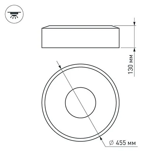 Arlight 022135(1) Светильник SP-TOR-RING-SURFACE-R460-33W Warm3000 (WH, 120 deg) (Arlight, IP20 Металл, 3 года) 022135(1), изображение 9