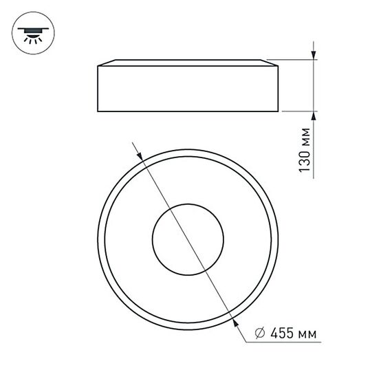 Arlight 022134(1) Светильник SP-TOR-RING-SURFACE-R460-33W Day4000 (WH, 120 deg) (Arlight, IP20 Металл, 3 года) 022134(1), изображение 10