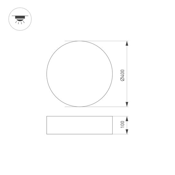 Arlight 022103(3) Светильник SP-TOR-PILL-PRISM-R400-25W Warm3000 (WH, 100 deg, 230V) (Arlight, IP20 Металл, 3 года) 022103(3), изображение 3