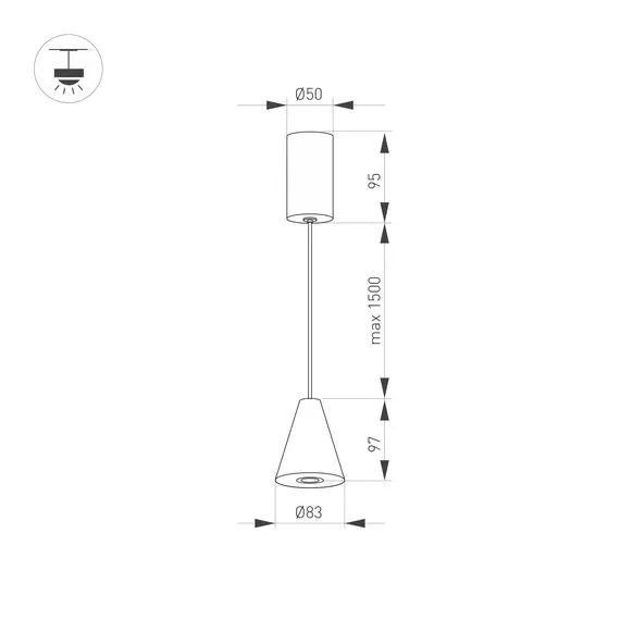 Arlight 032772 Светильник SP-ELEMENTA-CONE-R83-9W Warm3000 (WH, 39 deg, 230V) (Arlight, IP40 Металл, 3 года) 032772, изображение 11