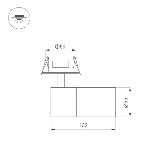 Arlight 051797 Светильник LGD-ARTEMIS-BUILT-FLAP-R55-12W Warm3000 (WH, 8-80 deg, 230V) (Arlight, IP20 Металл, 5 лет) 051797, изображение 11