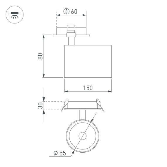 Arlight 034480 Светильник LGD-LUMOS-R55-16W Day4000 (WH, 25 deg, 230V) (Arlight, IP20 Металл, 3 года) 034480, изображение 11
