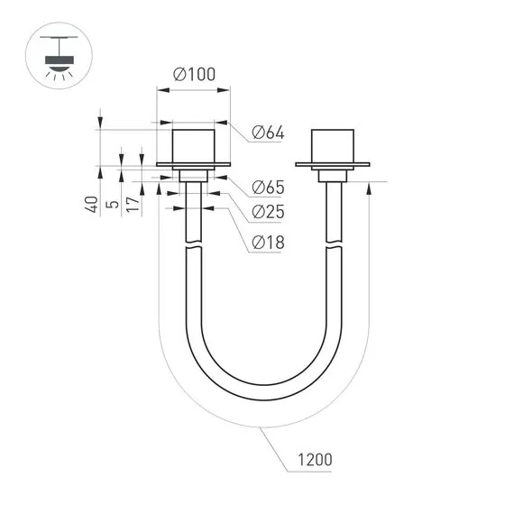 Arlight 043374 Светильник SP-TROPIC-BUILT-TRIMLESS-R18-L1200-18W Day4000 (BK, 360 deg, 230V) (Arlight, IP20 Пластик, 3 года) 043374, изображение 5