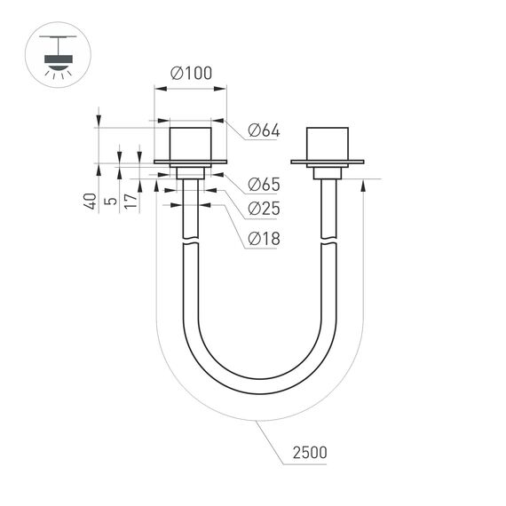 Arlight 043375 Светильник SP-TROPIC-BUILT-TRIMLESS-R18-L2500-36W Day4000 (BK, 360 deg, 230V) (Arlight, IP20 Пластик, 3 года) 043375, изображение 6