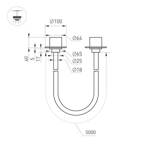 Arlight 043387 Светильник SP-TROPIC-BUILT-TRIMLESS-R18-L5000-58W Day4000 (BK, 360 deg, 230V) (Arlight, IP20 Пластик, 3 года) 043387, изображение 5