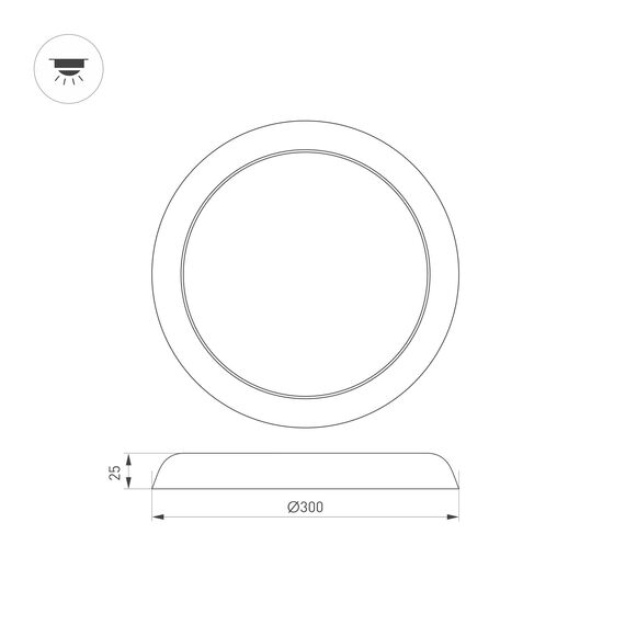 Arlight 034467 Светильник CL-FIOKK-R300-25W Day4000-MIX (WH, 120 deg, 230V) (Arlight, IP44 Пластик, 3 года) 034467, изображение 6