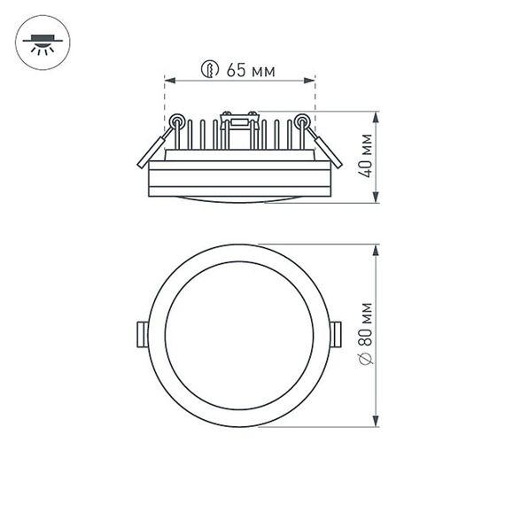 Arlight 017988 Светодиодная панель LTD-85SOL-5W Warm White (Arlight, IP44 Пластик, 3 года) 017988, изображение 14