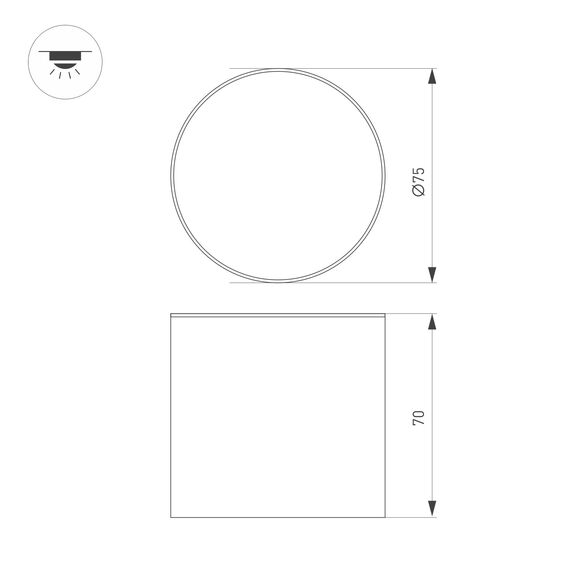 Arlight 041246 Светильник SP-CYLINDO-R75-7W Day4000 (WH, 110 deg, 230V) (Arlight, IP54 Металл, 3 года) 041246, изображение 6