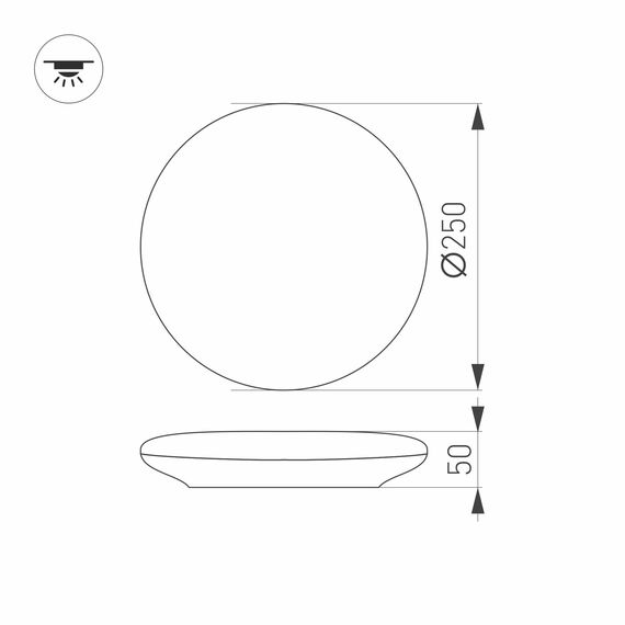 Arlight 030110 Светильник CL-FRISBEE-DIM-R250-12W Day4000-MIX (WH, 180 deg, 230V) (Arlight, IP54 Пластик, 3 года) 030110, изображение 13