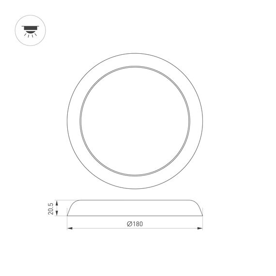 Arlight 034466 Светильник CL-FIOKK-R180-12W Day4000-MIX (WH, 120 deg, 230V) (Arlight, IP44 Пластик, 3 года) 034466, изображение 14