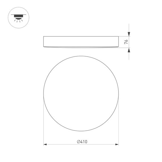 Arlight 049797 Светильник SP-FLOWER-R410-32W Day4000 (WH, 110 deg, 230V) (Arlight, IP54 Пластик, 3 года) 049797, изображение 10
