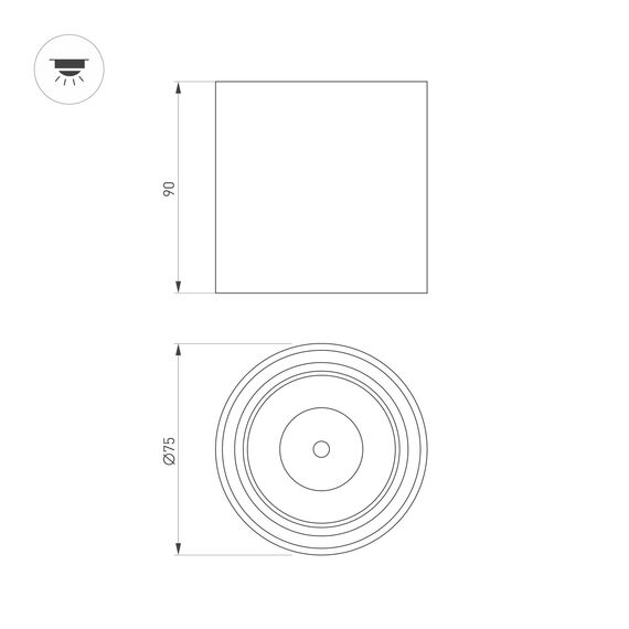 Arlight 039378 Светильник SP-SALT-R75-8W Warm3000 (WH-BK, 40 deg, 230V) (Arlight, IP44 Металл, 5 лет) 039378, изображение 6