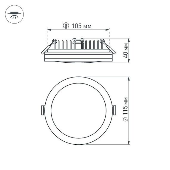 Arlight 020708 Светодиодная панель LTD-115SOL-15W Warm White (Arlight, IP44 Пластик, 3 года) 020708, изображение 12