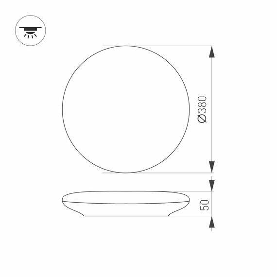 Arlight 030163 Светильник CL-FRISBEE-MOTION-R380-25W Warm3000 (WH, 180 deg, 230V) (Arlight, IP54 Пластик, 3 года) 030163, изображение 10