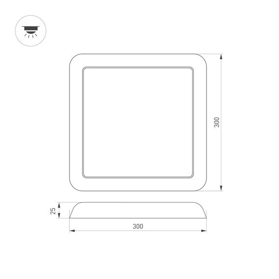 Arlight 034472 Светильник CL-FIOKK-S300x300-25W Day4000-MIX (WH, 120 deg, 230V) (Arlight, IP44 Пластик, 3 года) 034472, изображение 15