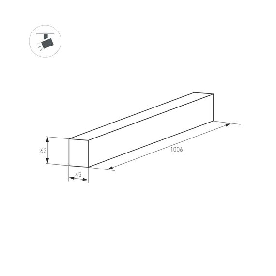 Arlight 026904(1) Трек MAG-TRACK-4563-1000 (BK) (Arlight, IP20 Металл, 3 года) 026904(1), изображение 8