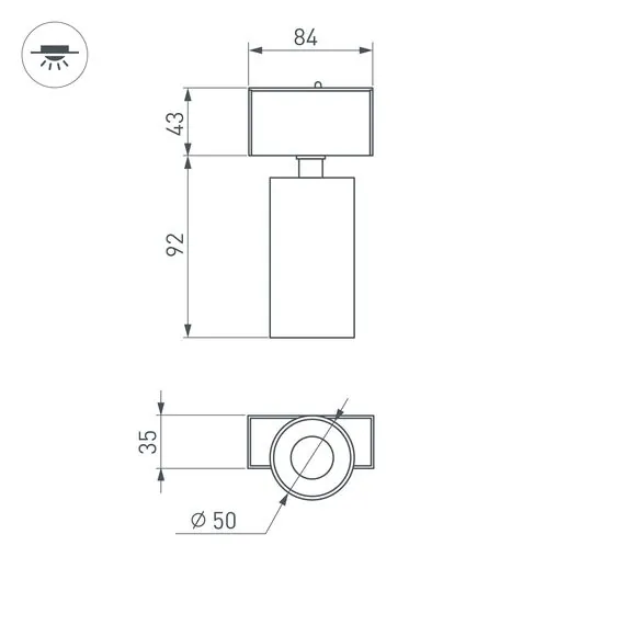 Arlight 046588 Светильник MAG-SPOT-45-R85-7W Warm3000 (BK, 24 deg, 24V, DALI) (Arlight, IP20 Металл, 3 года) 046588, изображение 6