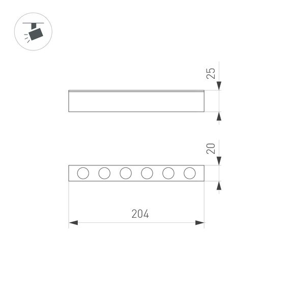 Arlight 033237 Светильник MAG-DOTS-25-L200-6W Day4000 (BK, 30 deg, 24V) (Arlight, IP20 Металл, 3 года) 033237, изображение 15