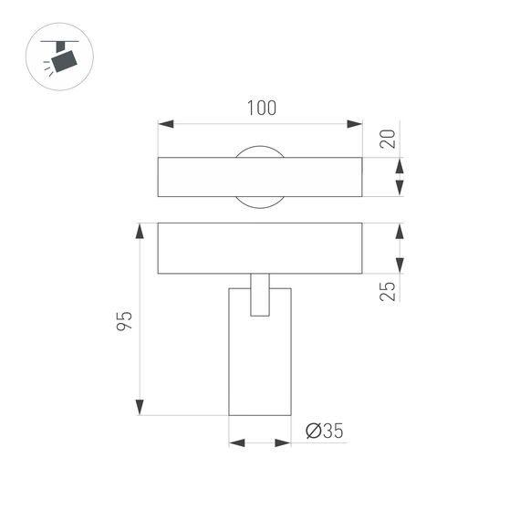 Arlight 050073 Светильник MAG-SPOT-25-R65-5W Day4000 (WH, 30 deg, 24V) (Arlight, IP20 Металл, 3 года) 050073, изображение 8