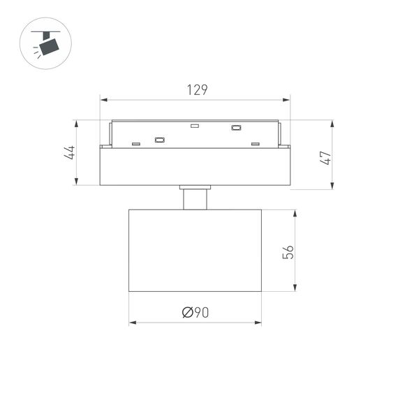 Arlight 047147 Светильник MAG-ORIENT-RONDO-R90-9W Day4000-MIX (BK, 110 deg, 48V, TUYA Zigbee) (Arlight, IP20 Металл, 5 лет) 047147, изображение 12