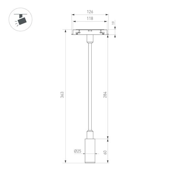 Arlight 044647 Светильник MAG-ORIENT-SPOT-FLEX-R25-3W Day4000 (BK, 24 deg, 48V) (Arlight, IP20 Металл, 5 лет) 044647, изображение 8