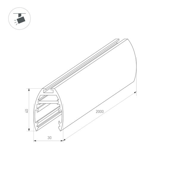 Arlight 034228 Трек MAG-TRACK-2540-2000 (BK) (Arlight, IP20 Металл, 3 года) 034228, изображение 10