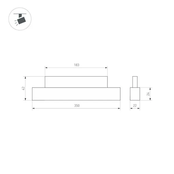 Arlight 048750 Светильник MAG-ORIENT-FLAT-L350-12W Day4000 (BK, 80 deg, 48V) (Arlight, IP20 Металл, 5 лет) 048750, изображение 4
