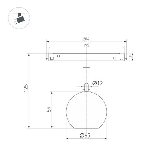 Arlight 035758 Светильник MAG-ORIENT-ORB-R60-10W Day4000 (BK, 35 deg, 48V) (Arlight, IP20 Металл, 5 лет) 035758, изображение 12