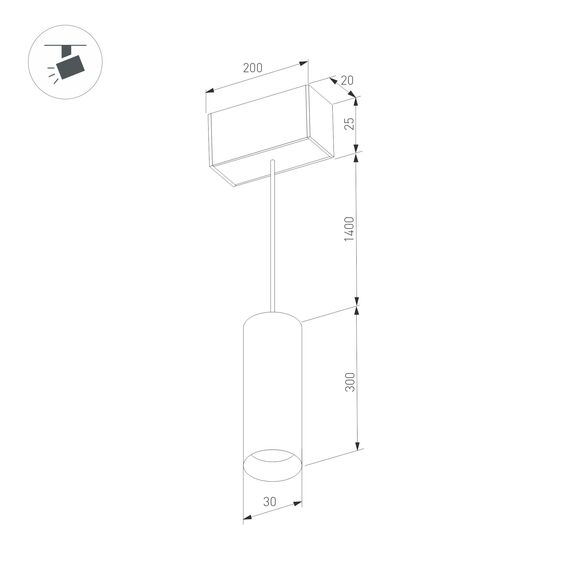 Arlight 034244 Светильник MAG-SPOT-HANG-25-R30-5W Warm3000 (BK-GD, 45deg, 24V) (Arlight, IP20 Металл, 3 года) 034244, изображение 9