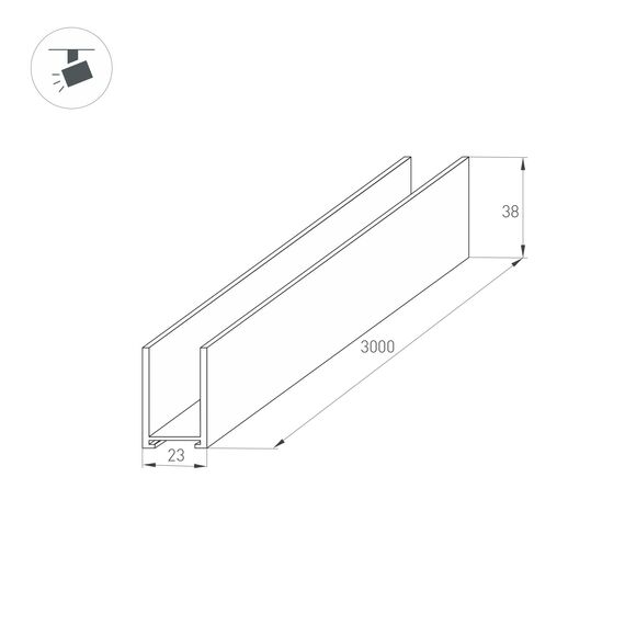 Arlight 033243 Трек MAG-TRACK-2538-3000 (BK) (Arlight, IP20 Металл, 3 года) 033243, изображение 4