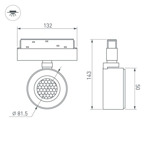 Arlight 047140 Светильник MAG-ORIENT-POINT-R80-12W Day4000 (BK, 18 deg, 48V) (Arlight, IP20 Металл, 5 лет) 047140, изображение 7