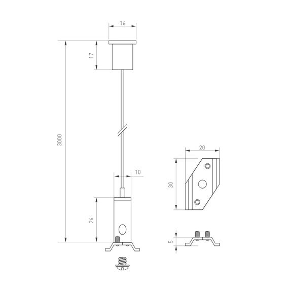 Arlight 033252 Подвес MAG-HANG-25-L3000 (SL) (Arlight, Металл) 033252, изображение 4