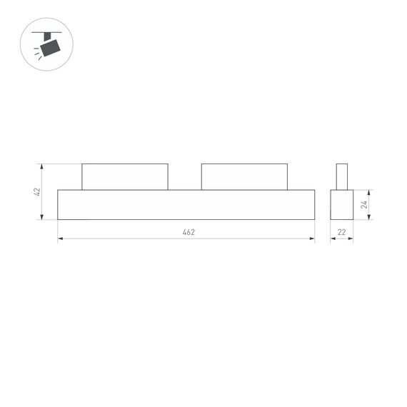Arlight 033617 Светильник MAG-ORIENT-LASER-L465-16W Day4000 (BK, 24 deg, 48V) (Arlight, IP20 Металл, 5 лет) 033617, изображение 13