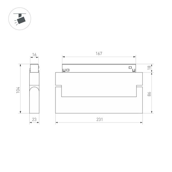 Arlight 034664 Светильник MAG-ORIENT-FLAT-FOLD-S230-12W Warm3000 (BK, 80 deg, 48V) (Arlight, IP20 Металл, 5 лет) 034664, изображение 10