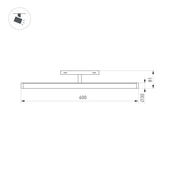 Arlight 035670 Светильник MAG-ORIENT-TUBE-TURN-L600-20W Day4000 (BK, 180 deg, 48V) (Arlight, IP20 Металл, 5 лет) 035670, изображение 8
