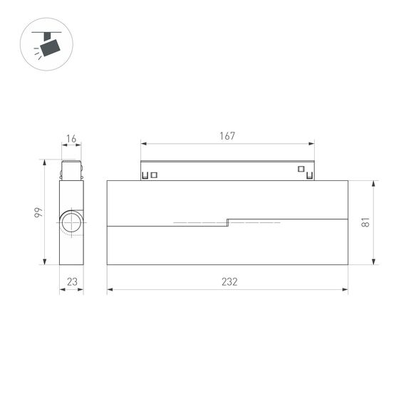 Arlight 034643(1) Светильник MAG-ORIENT-LASER-FOLD-S230-12W Warm3000 (BK, 30 deg, 48V) (Arlight, IP20 Металл, 5 лет) 034643(1), изображение 9