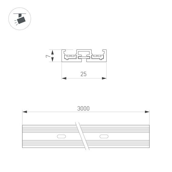 Arlight 044506 Трек MAG-VIBE-TRACK-257-3000 (WH) (Arlight, IP20 Металл, 5 лет) 044506, изображение 3