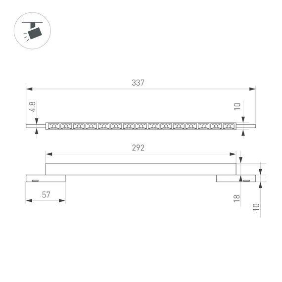 Arlight 043275 Светильник MAG-MICROCOSM-LASER-L300-15W Warm3000 (BK, 30 deg, 24V) (Arlight, IP20 Металл, 3 года) 043275, изображение 6